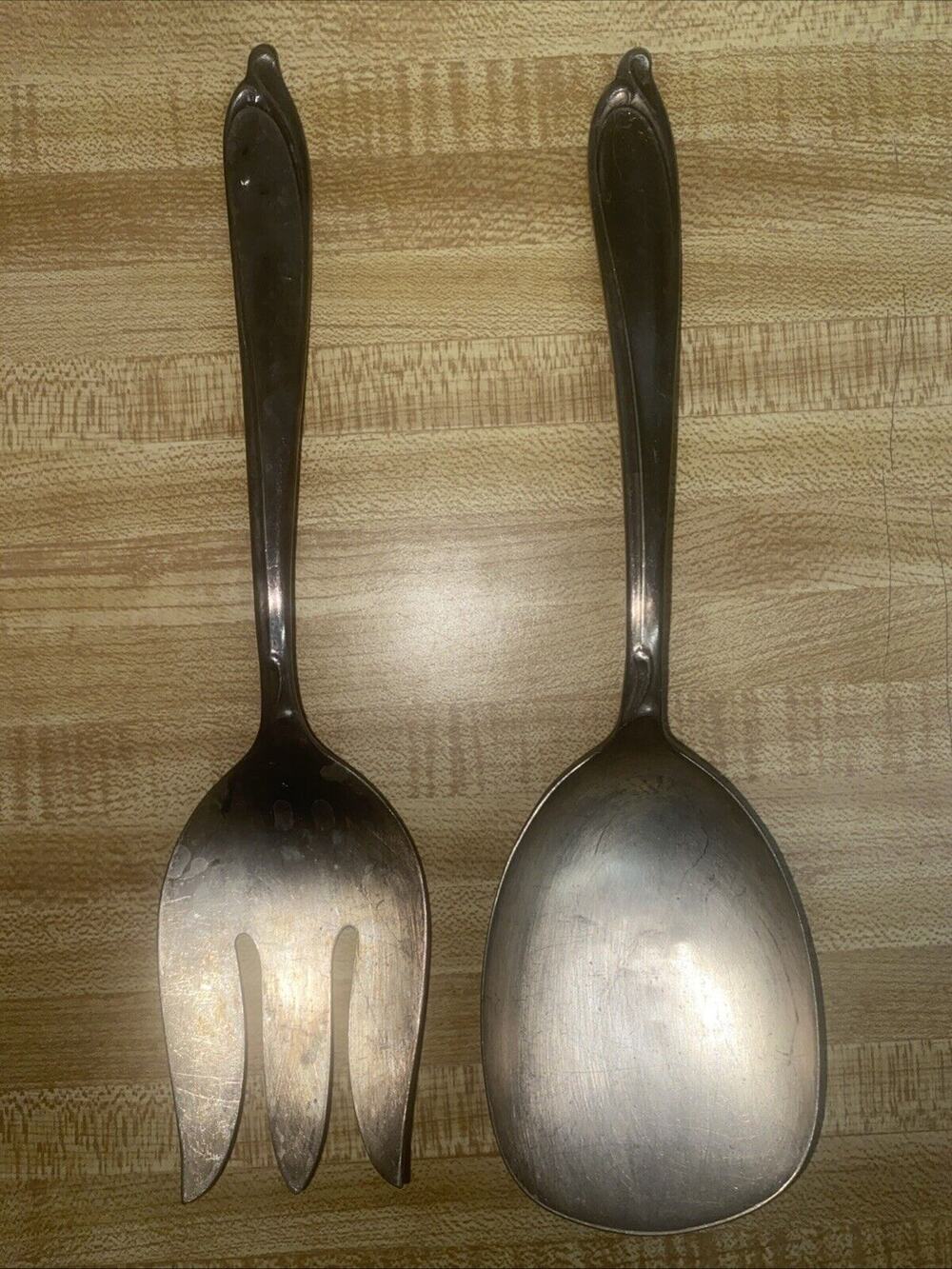 Vintage International Deepsilver Serving Pair Spoon Fork Silver Plate